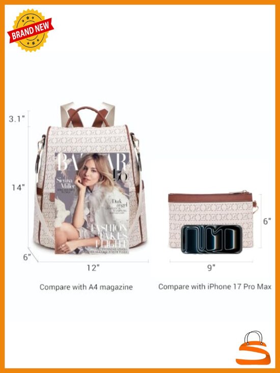 Vegan Leather Fashion Backpack Purse Anti-theft Rucksack Ladies Travel Shoulder main image 4